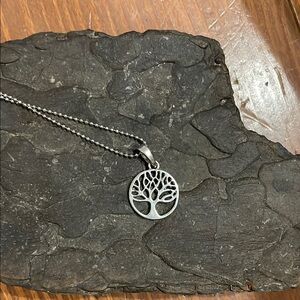 Elegant Silver Tree of Life Pendant Necklace
